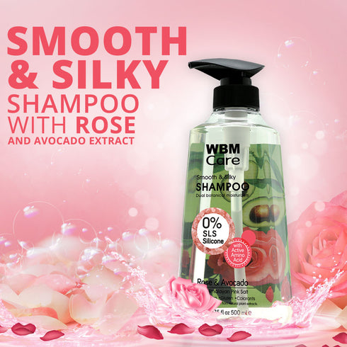 Restores Damage Hair Shampoo - Rose & Avocado - 16.9 fl oz | WBM CARE